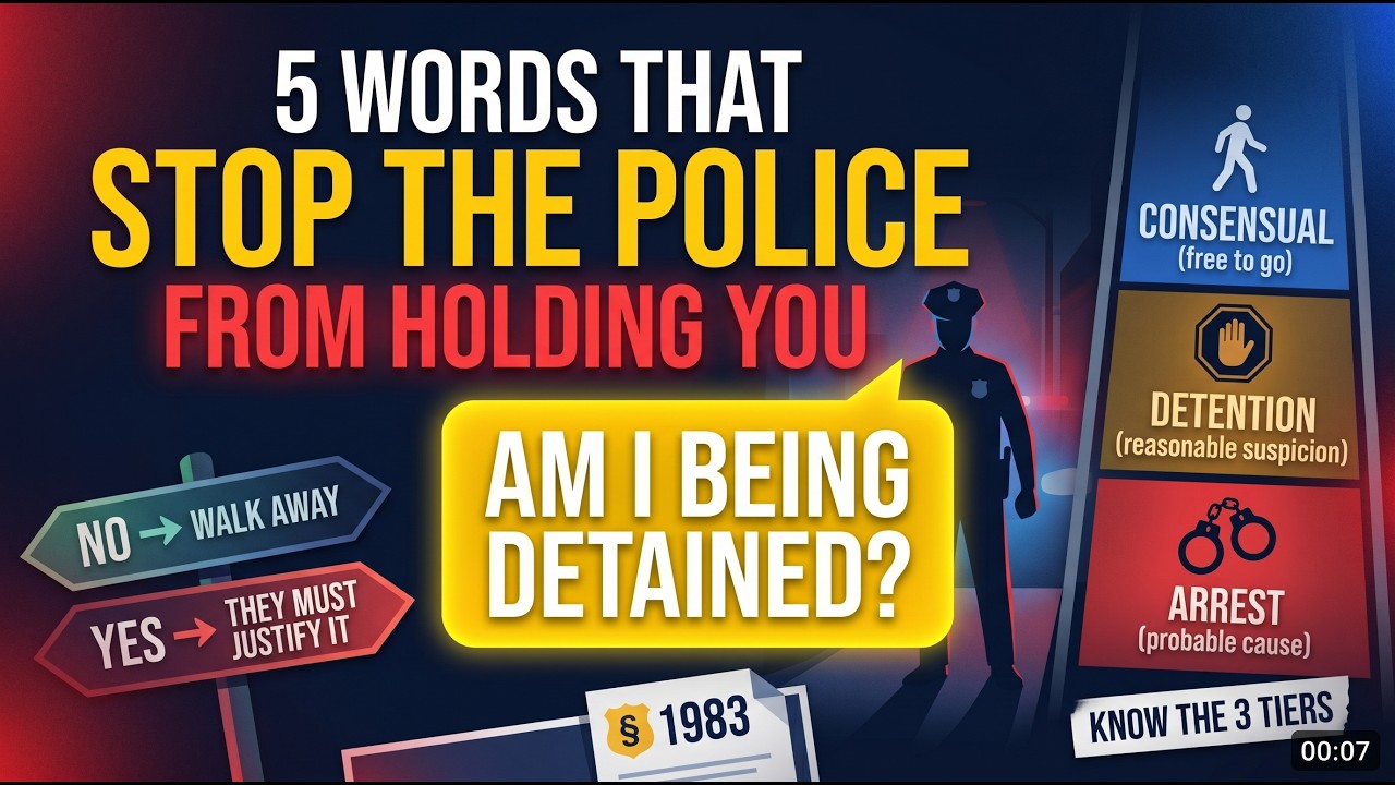 Am I Being Detained? &mdash; The 5 Words That Change Everything