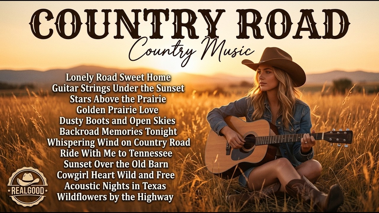 Ultimate Relaxing Country Road Acoustic Music for Long Drives