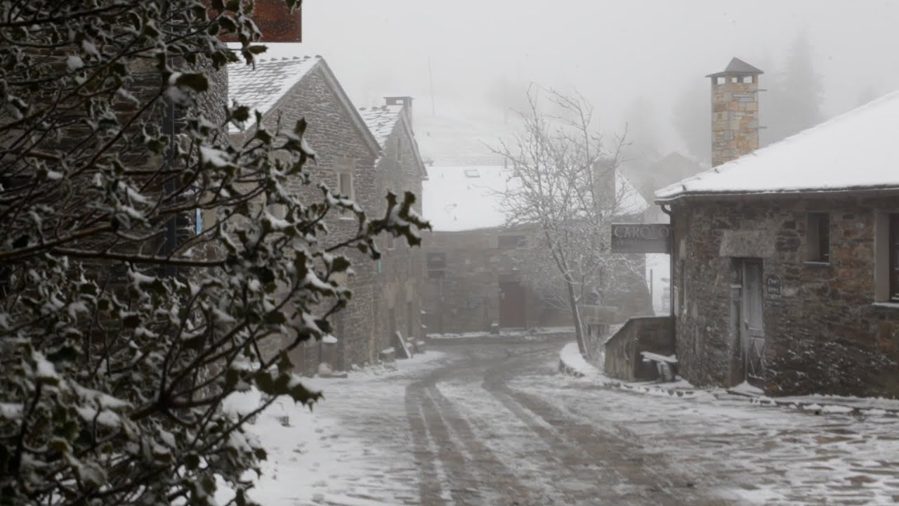 Nevada en O Cebreiro, en Pedrafita do Cebreiro, Lugo