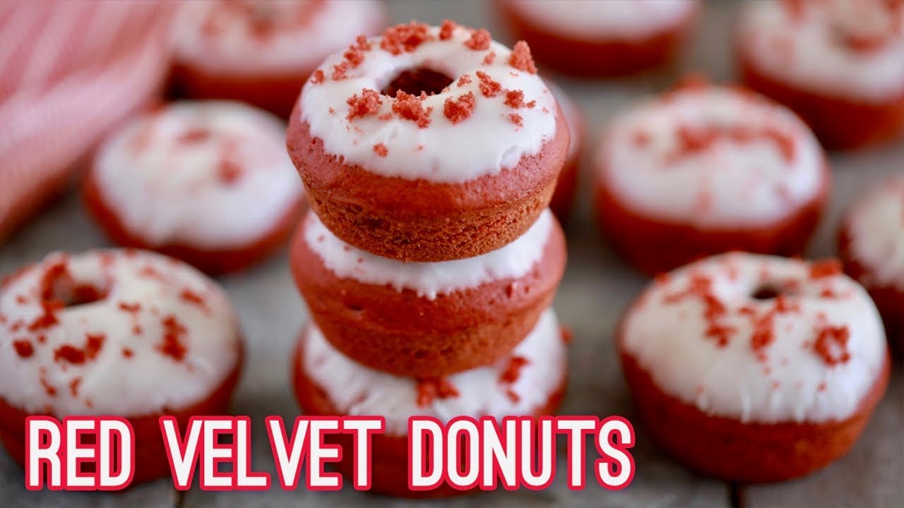 Red Velvet Donuts (Baked Not Fried) Gemma's Bigger Bolder Baking Ep 195