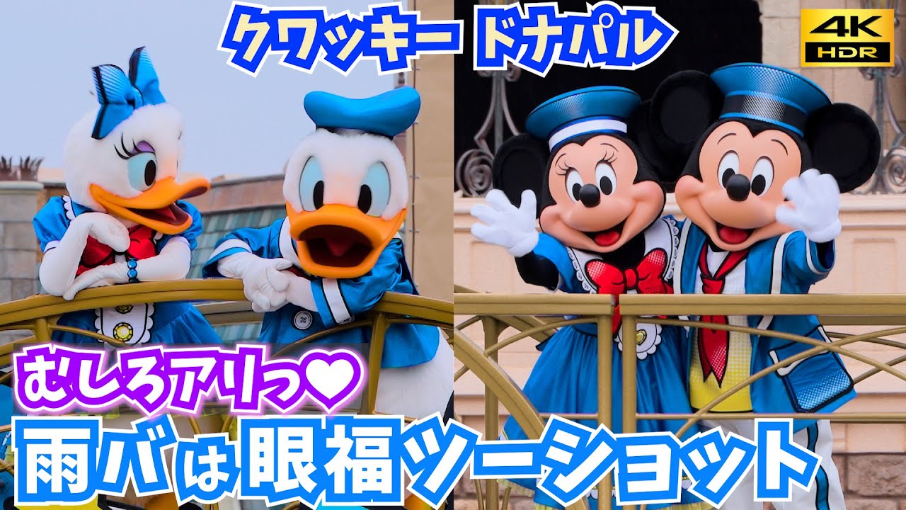 【4K HDR／ドナパル雨バ】ドナデジが一緒‼︎ むしろアリな「クワッキーセレブレーション★ドナルド・ザ・レジェンド」雨Ver　ディズニーランド　パルパルーザ　クワッキーダックシティ 城前　2024年