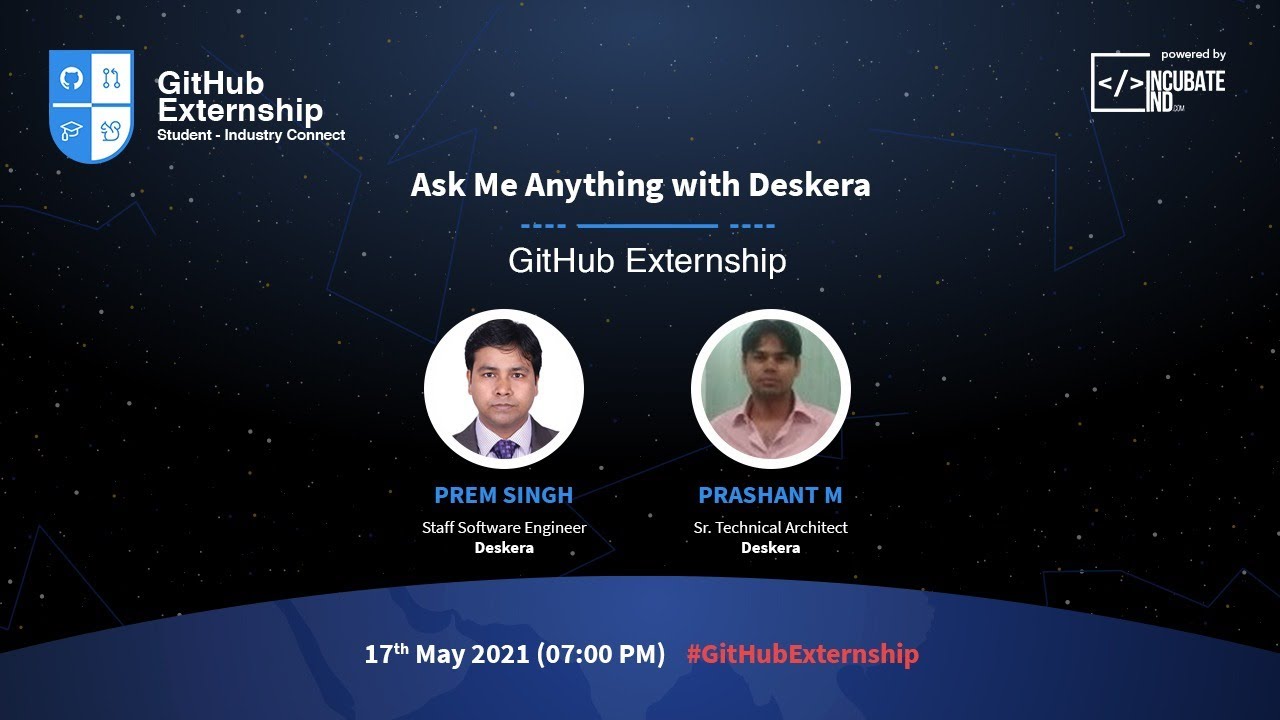 Ask Me Anything On GitHub Externship with Deskera.