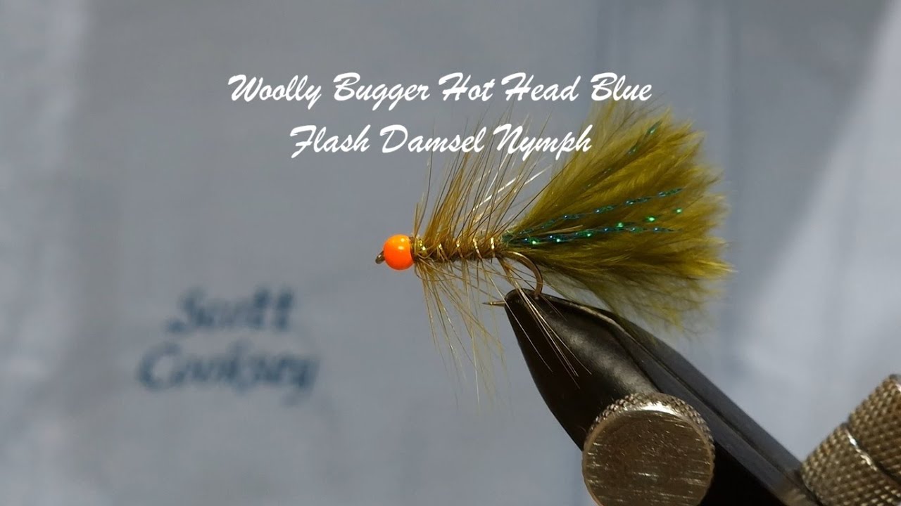 Woolly Bugger Hot Head Blue Flash Damsel Nymph
