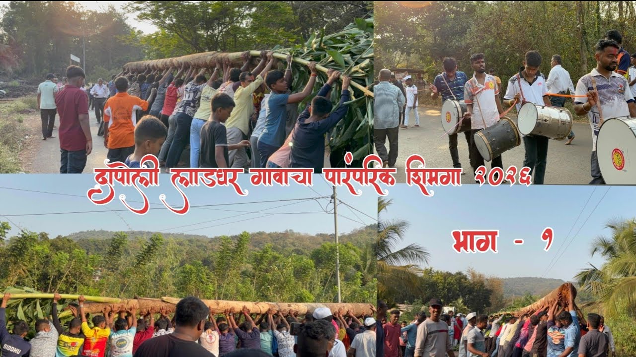 कोकणातील दापोली लाडघर गावाचा पारंपरिक शिमगा २०२६ | माड  नाचविण्याची परंपरा | shimga #sankasur #like 