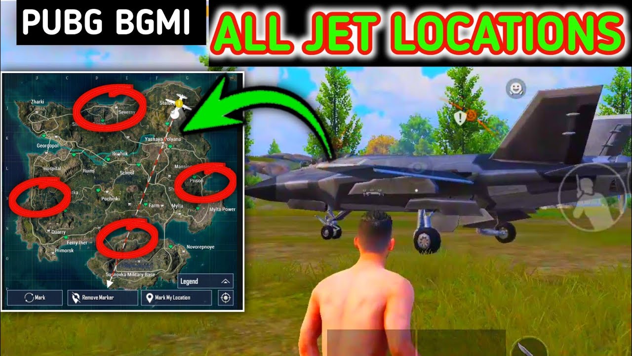 All Fighter jet Location in payload 3.0 mode l Pubg mobile l payload 3.0 jet Location