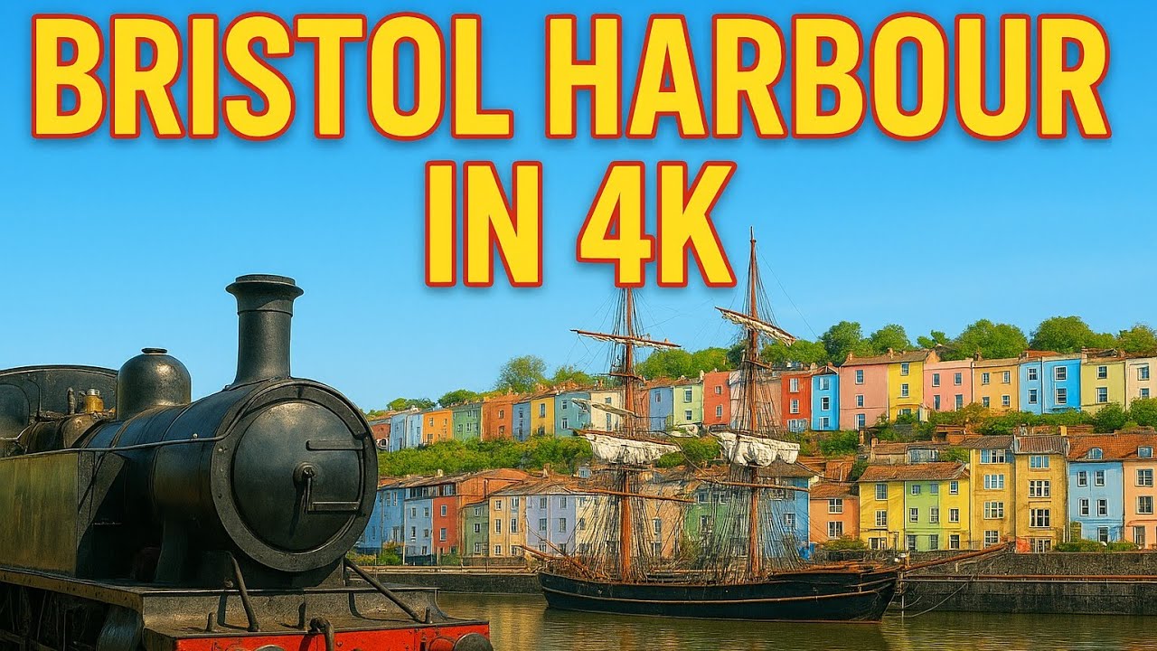 🚶&zwj;♂️BRISTOL HARBOUR 4K Walking Tour | Colourful Houses, Vintage Train & Historic Ships