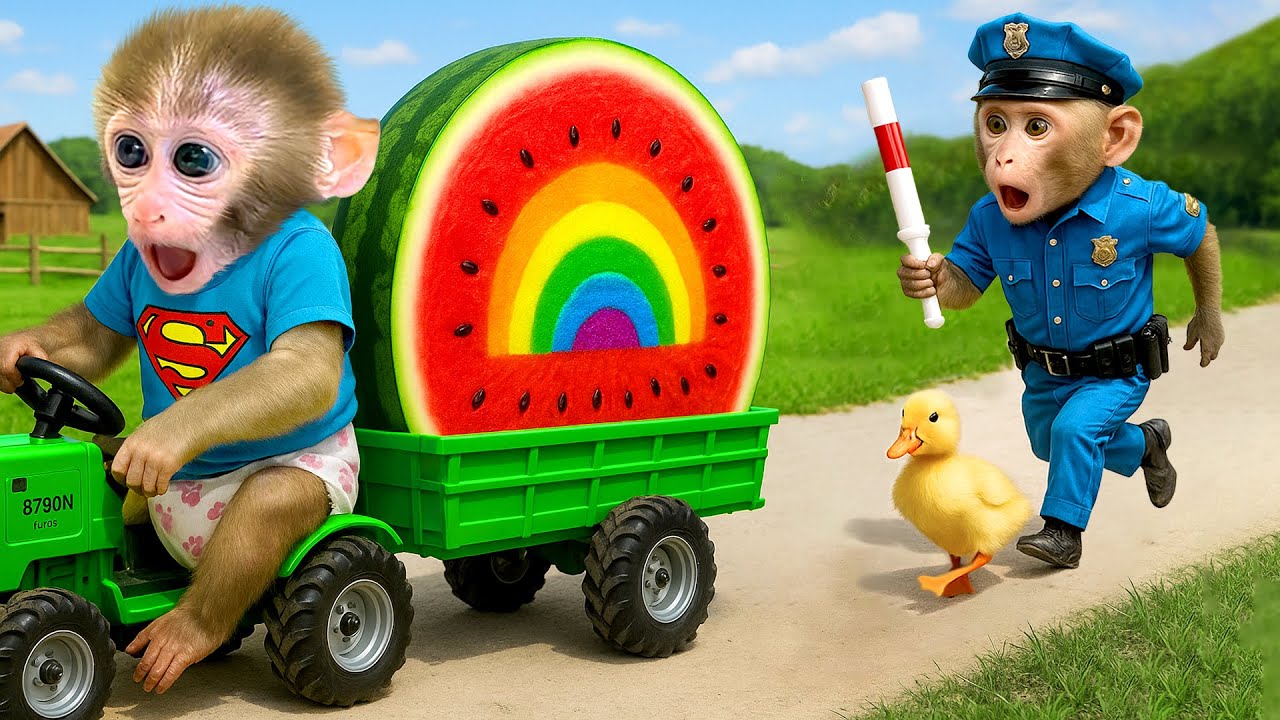 Affe BonBon und sein Bruder entkommen aus dem magischen Keller, um den Regenbogen-Lolli zu erhalten
