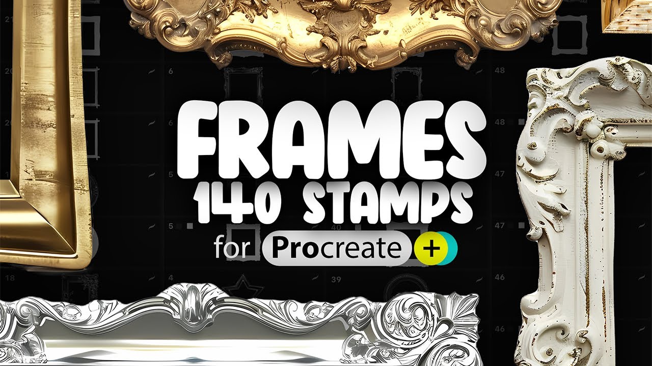 Frames Stamp Brushes for Procreate 🔥