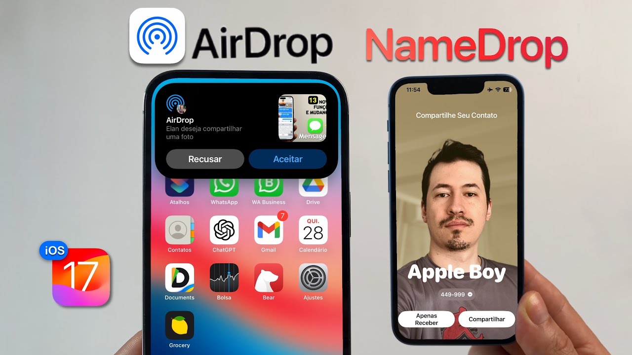 NameDrop VS AirDrop: Compartilhar fotos e contatos nunca foi t&atilde;o f&aacute;cil no iPhone 😮