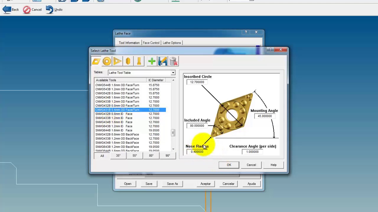 Tutoriales de SURFCAM 6 face  (refrentado)