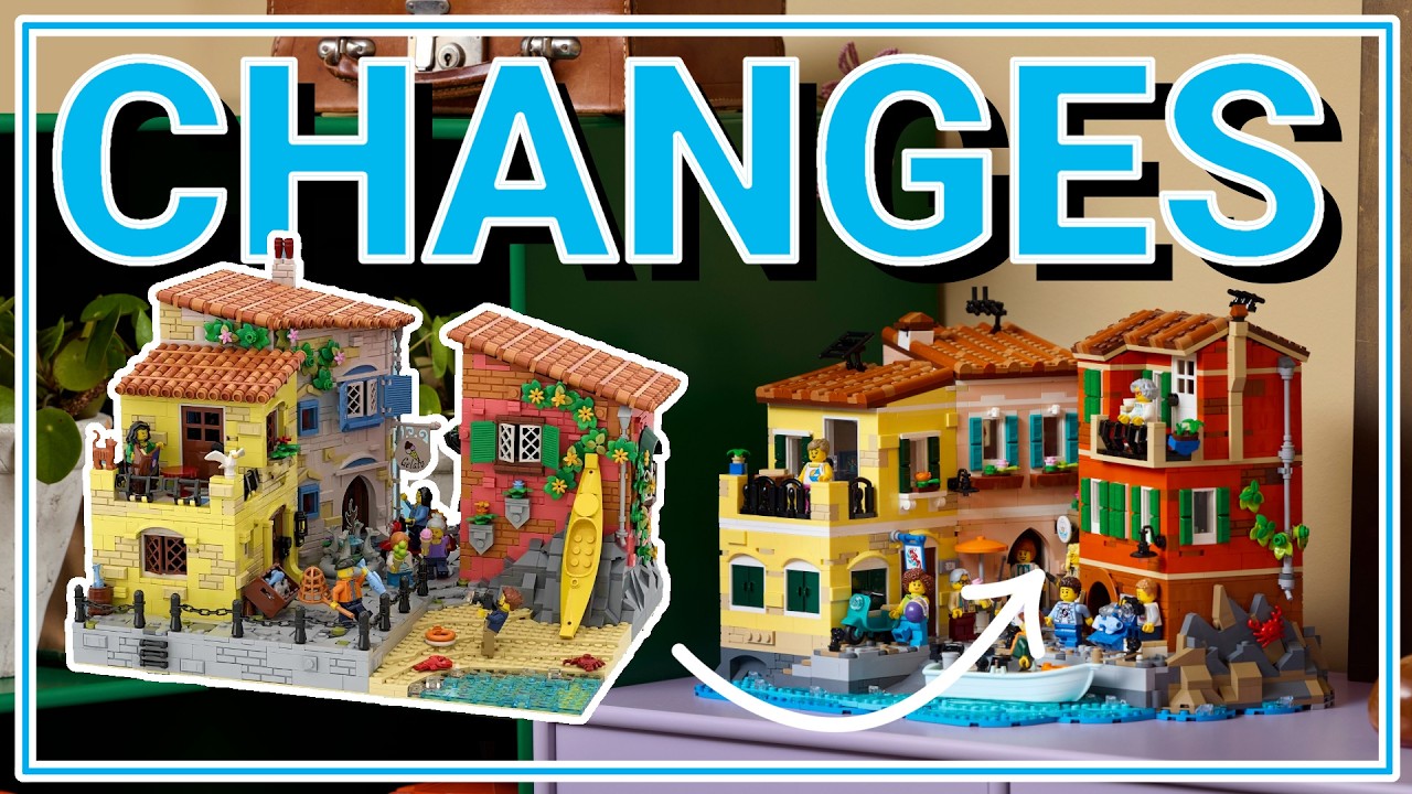 LEGO Italian Riviera: every major change from the fan design