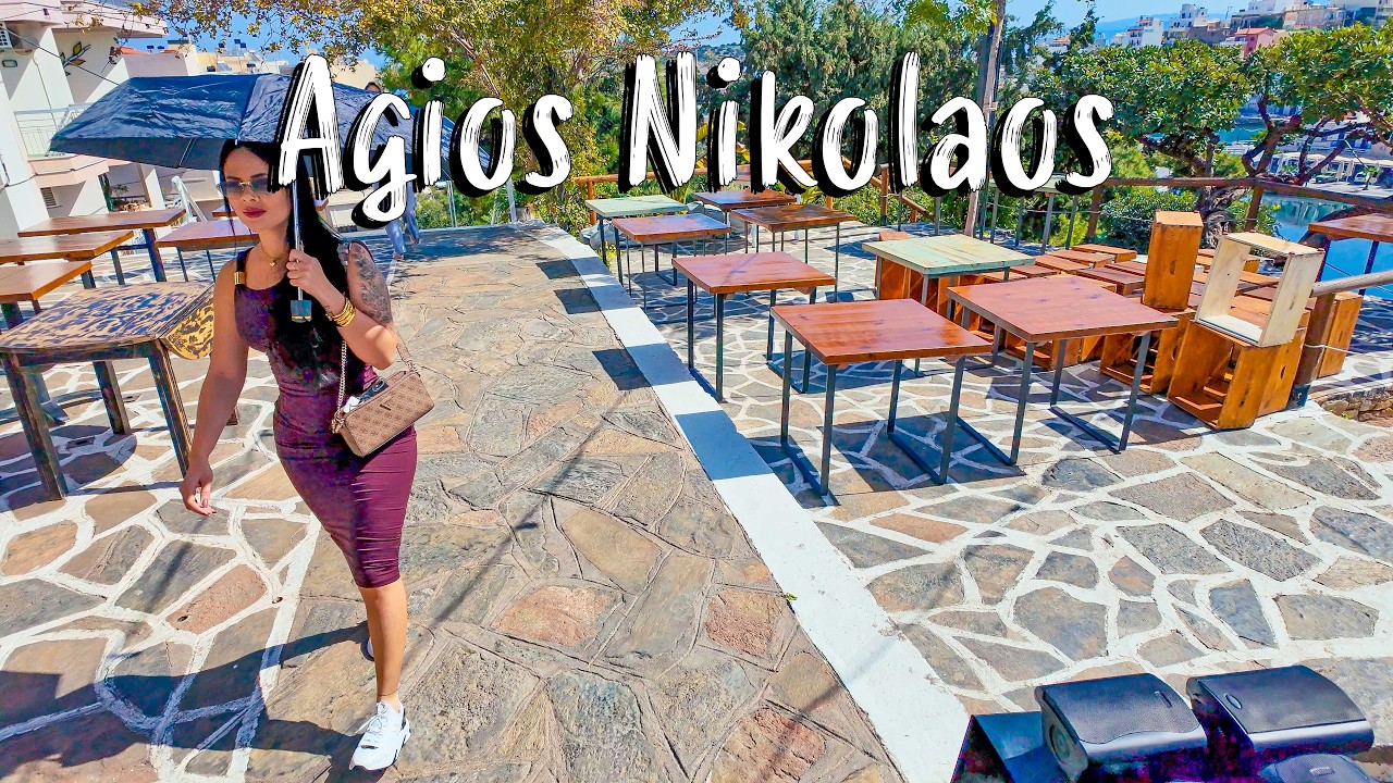 Agios Nikolaos Crete, Kreta, walking tour 4K, vlog, Greece travel guide 2025