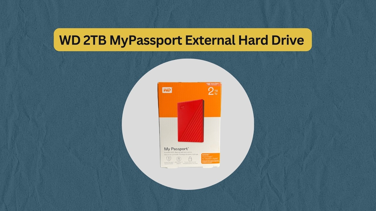 WD 2TB My Passport Portable External Hard Drive – USB 3.0 Backup Storage