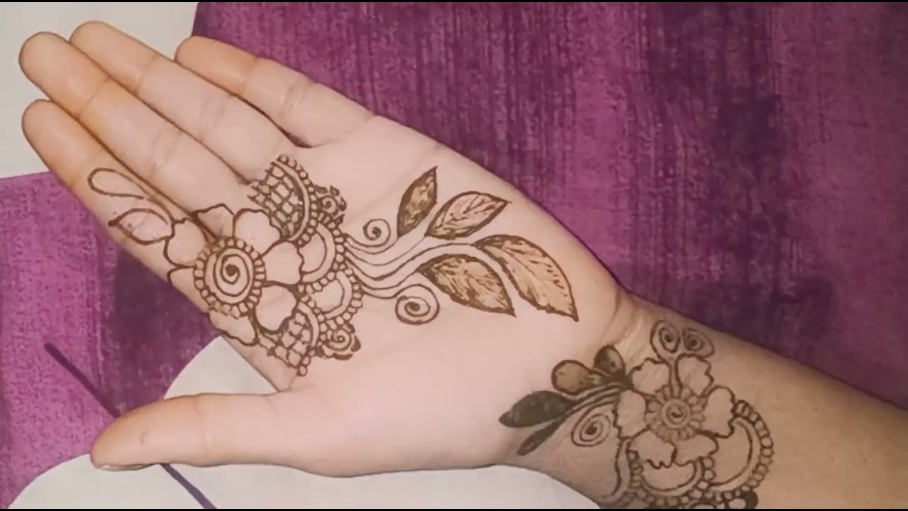 Lotus Inspired Mehndi Design