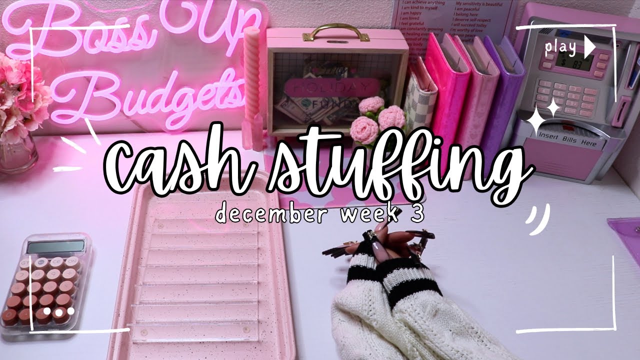 CASH STUFFING $1094 🎀 • DECEMBER WEEK 3 | BOSS UP BUDGETS