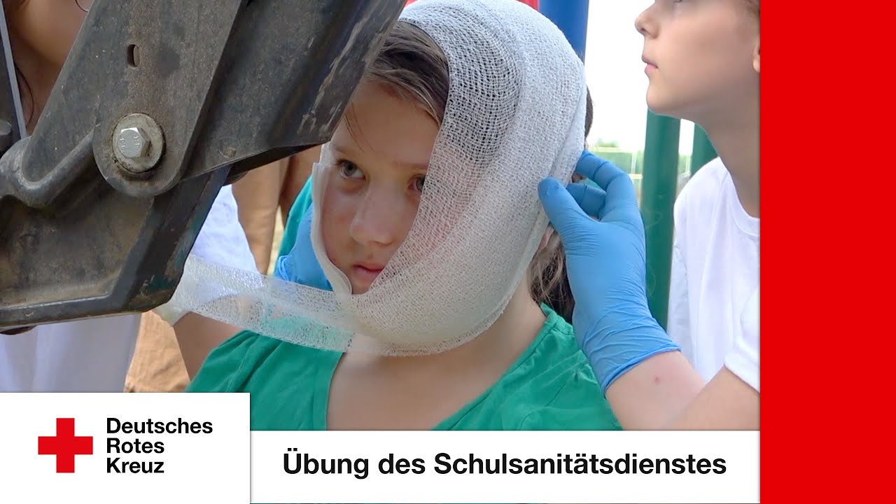 DRK - Übung des Schulsanitätsdienstes in Dahme/Mark