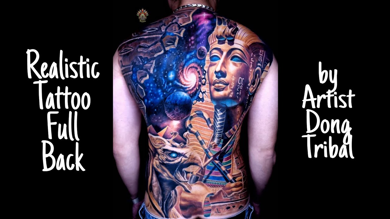 Khai quật thành công cổ mộ pharaoh Ai Cập - Pharaoh Egypt Tattoo full back - Đông Tribal