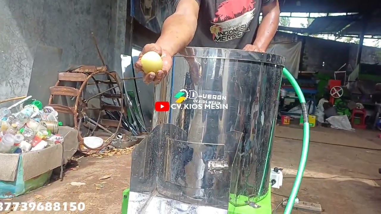 Mesin Kupas Kulit Ari Kentang sekaligus Cuci