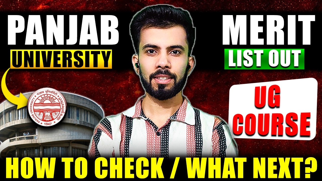 Merit list out for panjab university chandigarh ug course| How to check? What Next?