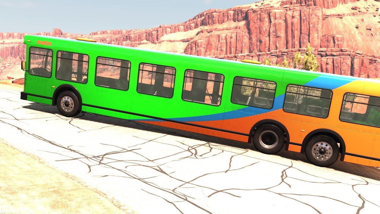 BeamNG Drive - 6x2 Bus in Utah