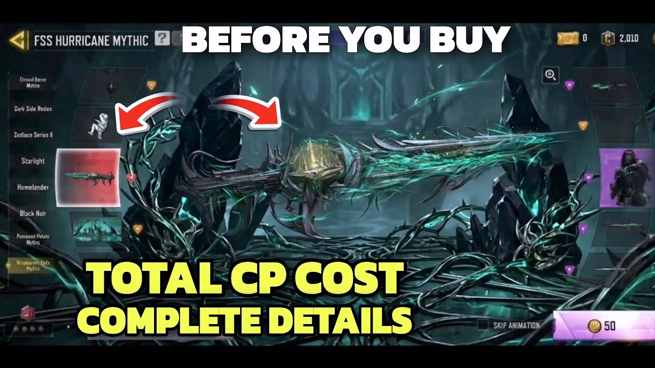 BEFORE YOU BUY: Mythic FSS Hurricane Draw|All Rewards Gameplay & Total CP Cost Complete Details Codm