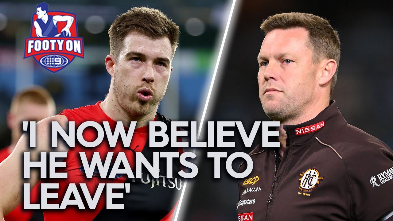 Details on Zach Merrett's secret meeting with the Hawks as Essendon skipper explores trade | 9News