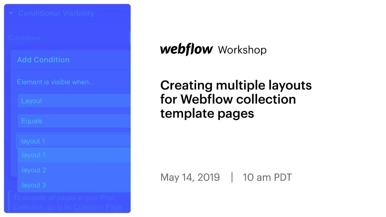 Creating multiple layouts for Webflow collection template pages