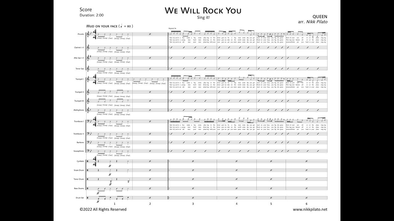We Will Rock You - Queen (Marching Band Arrangement)