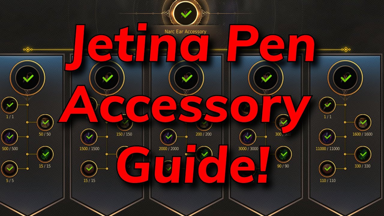 Jetina Pen Accessory Guide! | Black Desert Online