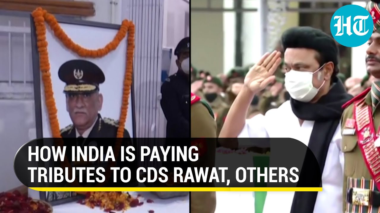 Watch: From J&K to Tamil Nadu, India mourns tragic deaths of CDS Rawat, his wife and 11 others