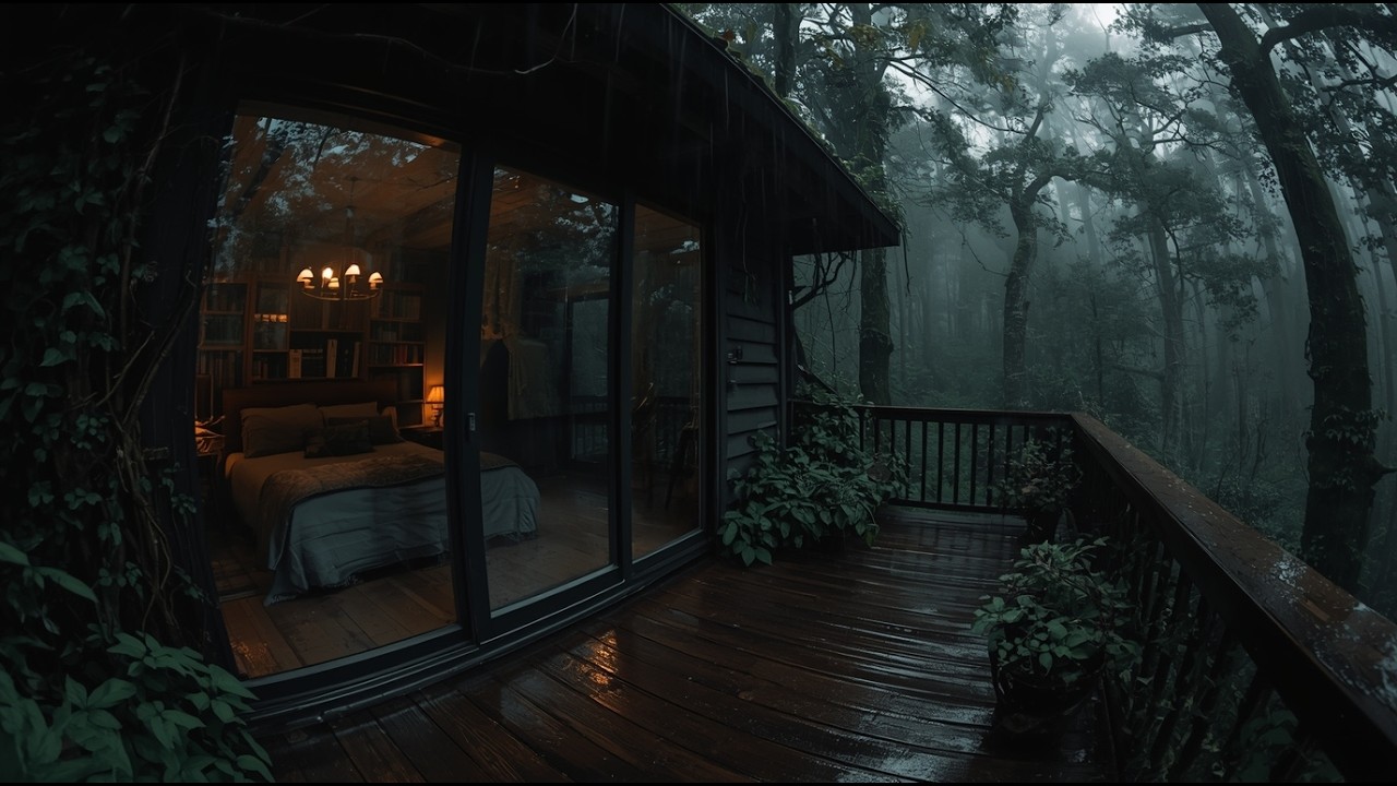 Natural Forest Rain Sounds at Night | Deep Rest & Stress Relief