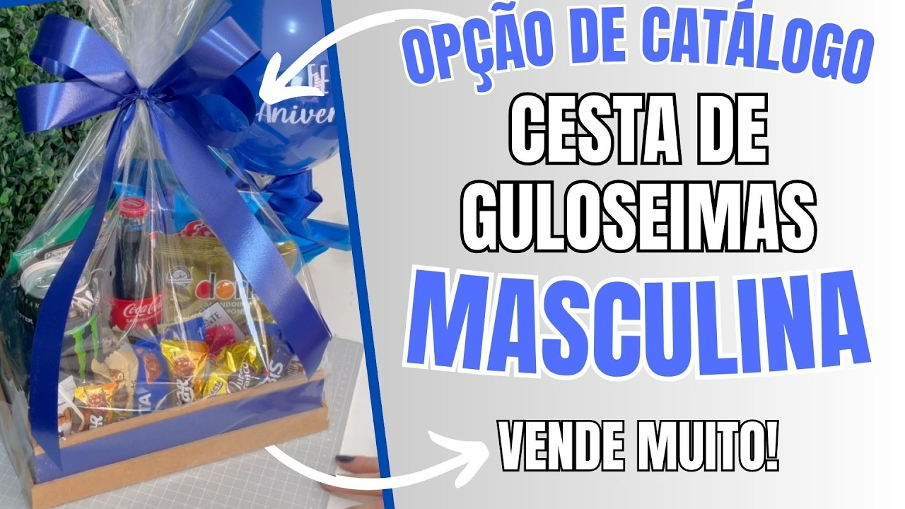 Como montar uma cesta de guloseimas MASCULINA | Presente criativo passo a passo + preço revelado