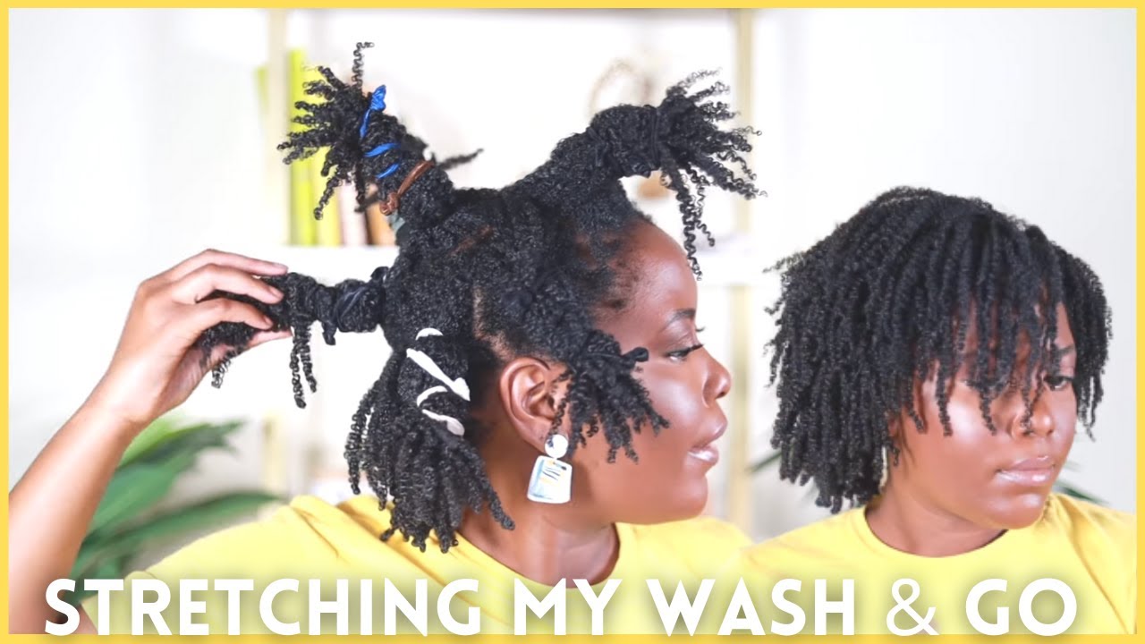 STRETCHING MY WASH & GO | I tried the banding method on my type 4 hair | Kinksmas Day 5