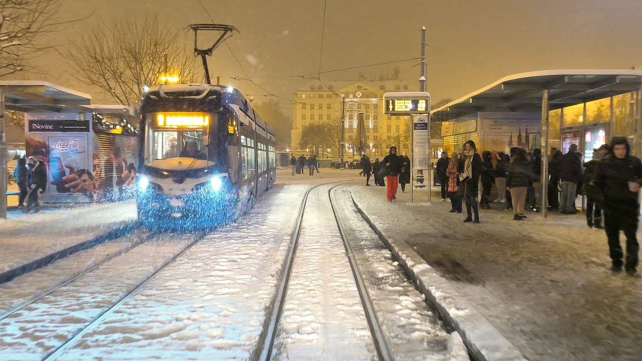 🚊❄️ Trg kralja Tomislava-Mihanovićeva-Savska (01.2026.) NT2200