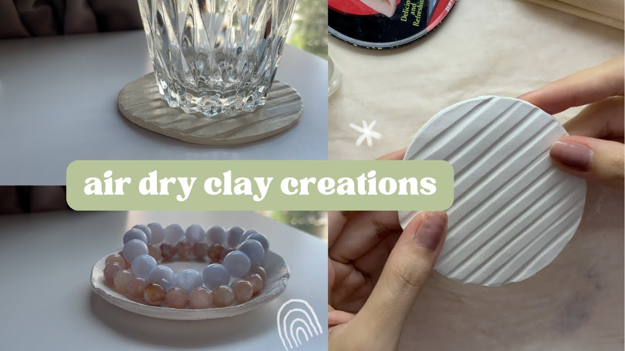Air Dry Clay Creations | Trinket Dish | Clay Coaster | No Talking