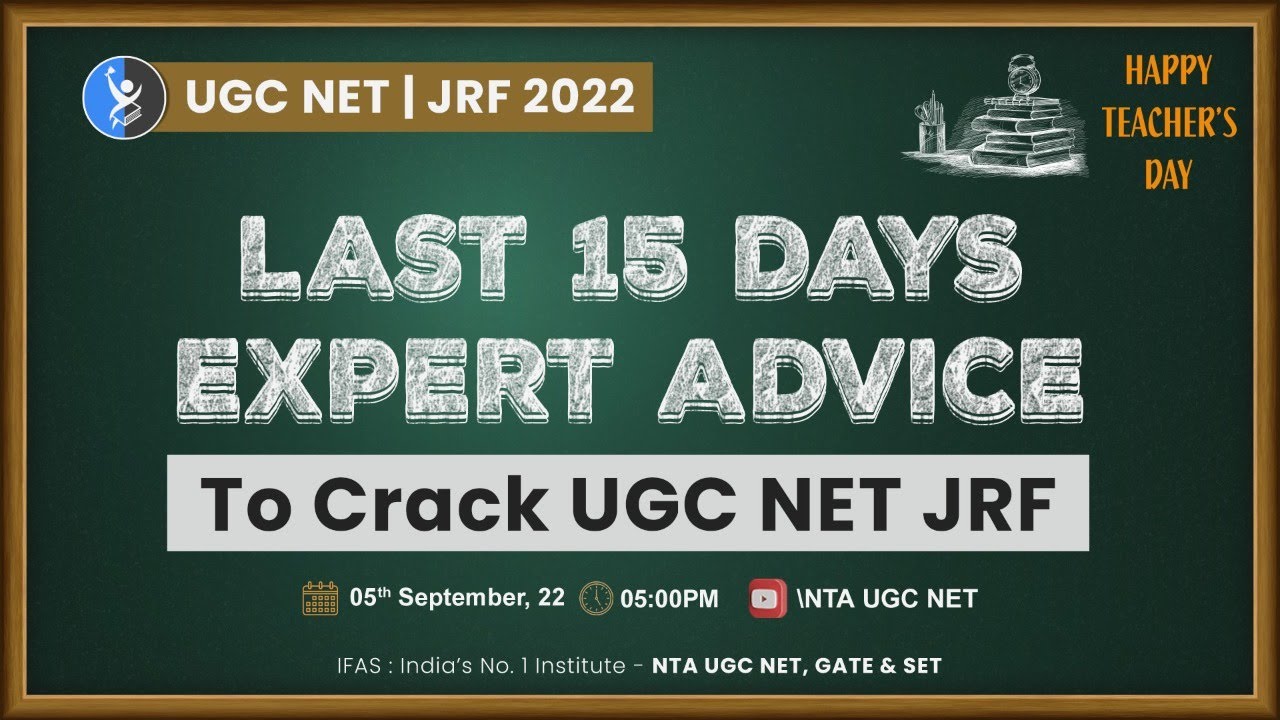 Crack JRF NET 2022 in 15 days