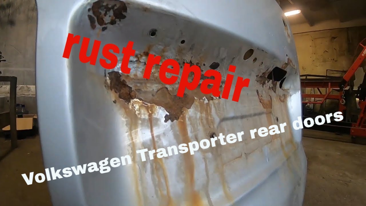 Volkswagen Transporter REAR DOOR RUST repair. Part 1.