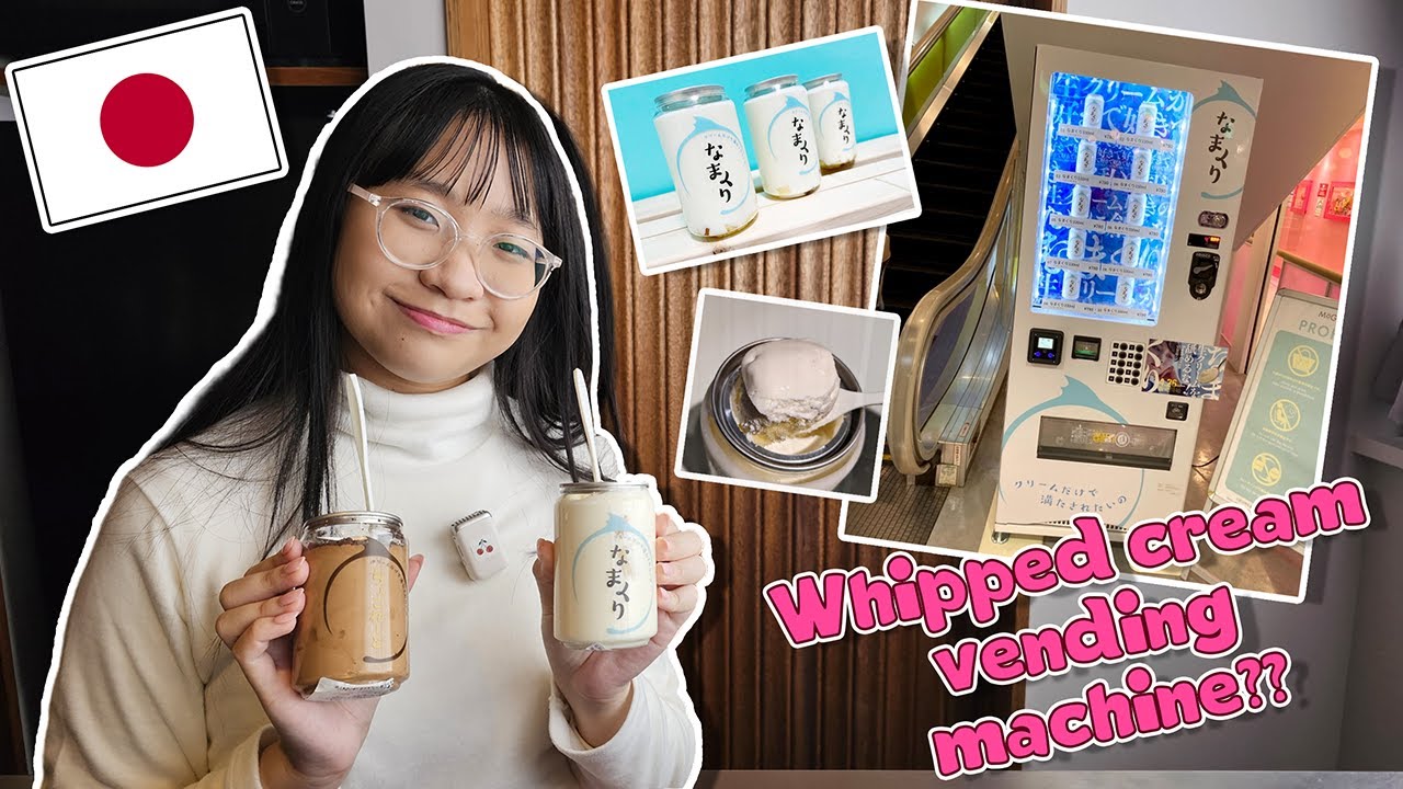Whipped cream vending machine?! 🍦🍫- Japan Vlog