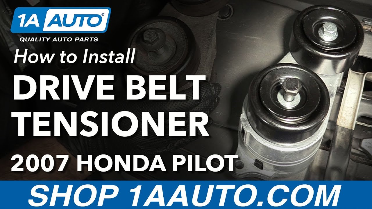 Как заменить натяжитель приводного ремня Honda Pilot 05-08