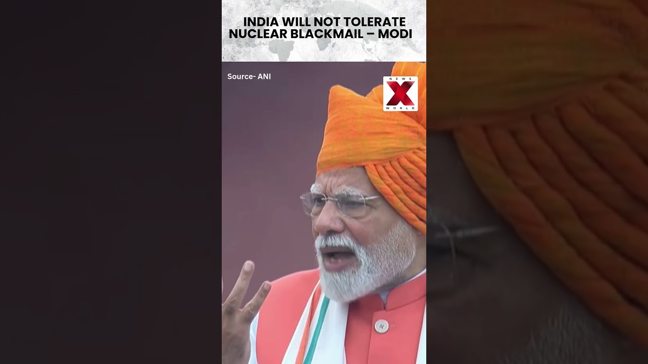 PM Modi Warns India Will Not Tolerate Nuclear Blackmail in Independence Day Speech | NewsX World
