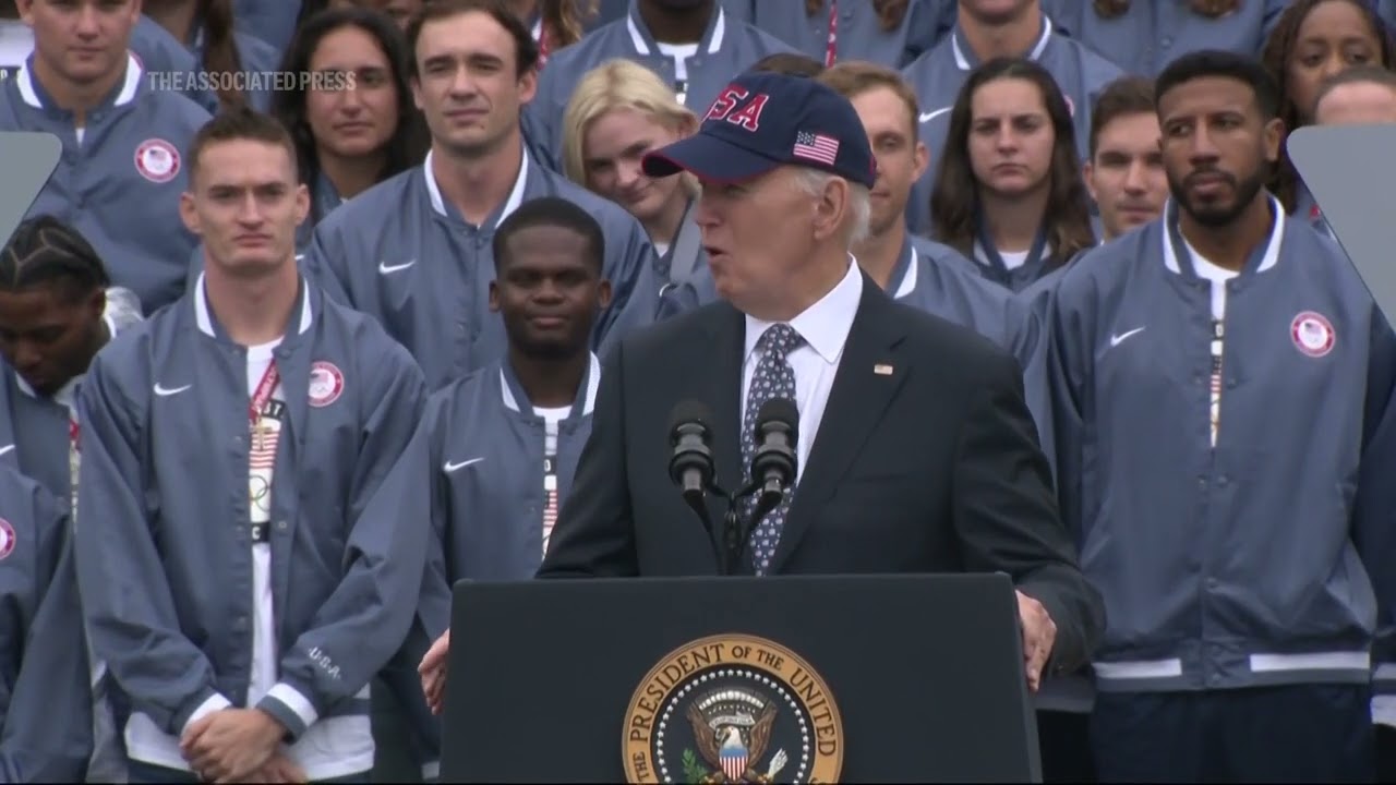 Biden hosts Olympians at the White House, calls them 'the very best of America'