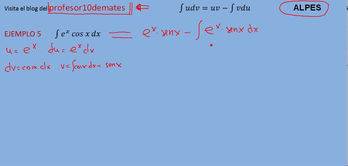 Integrales por Partes Ciclicas 🔝 Ejercicios resueltos paso a paso