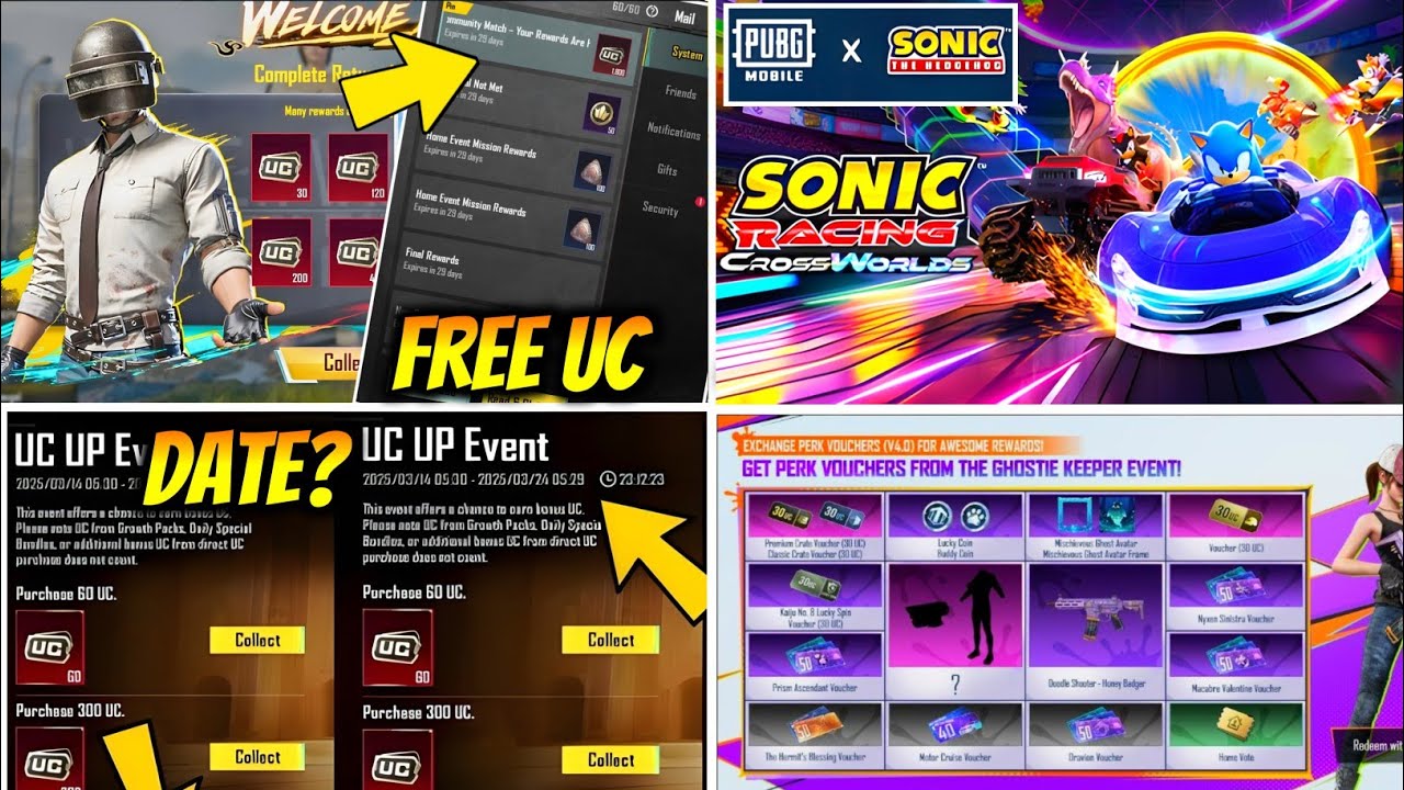 BGMI FREE 1800UC | BGMI NEXT UC UP DATE | BGMI SONIC PET SKIN | BGMI SONIC RELEASE DATE | LUCKY SPIN