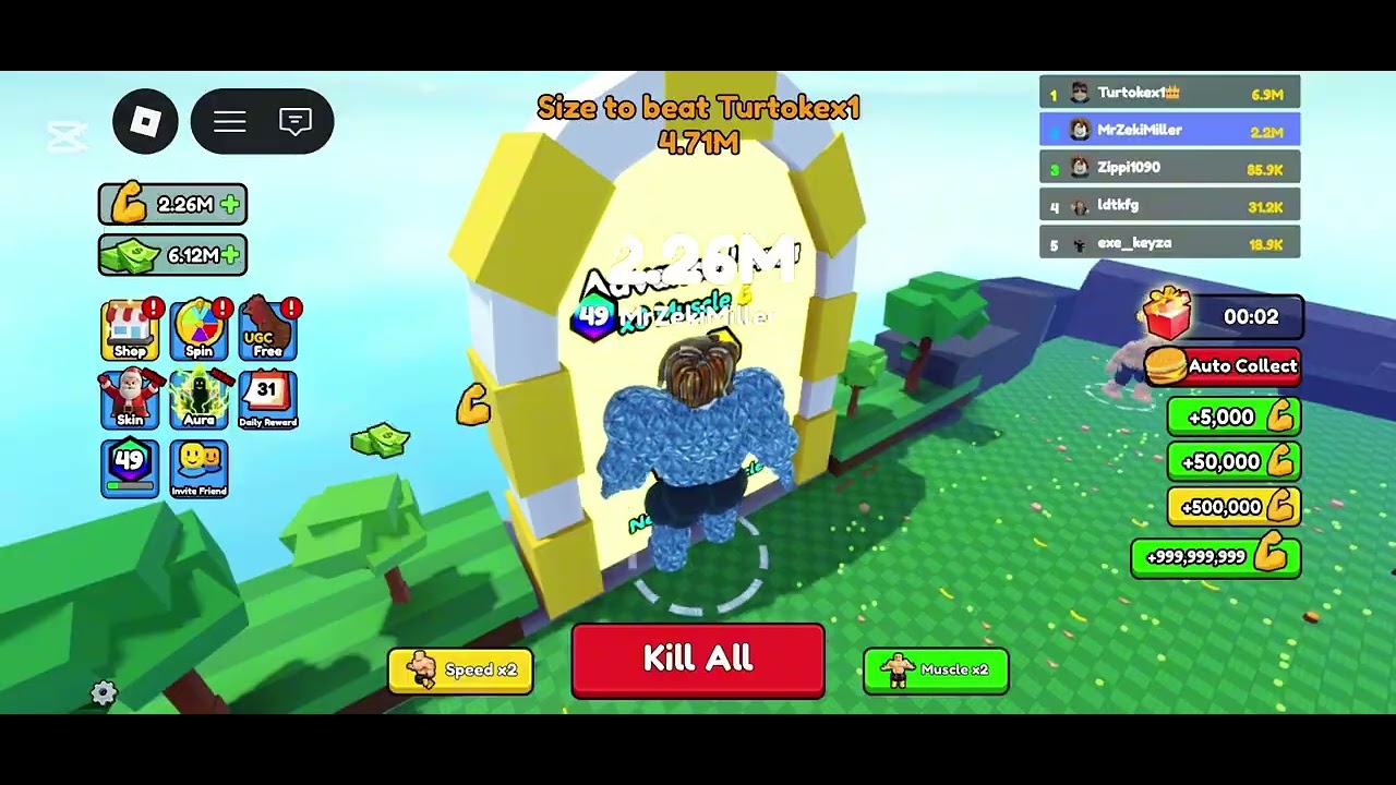 Eat pizza to grow gigachad summer 90+million hacker kill me roblox 