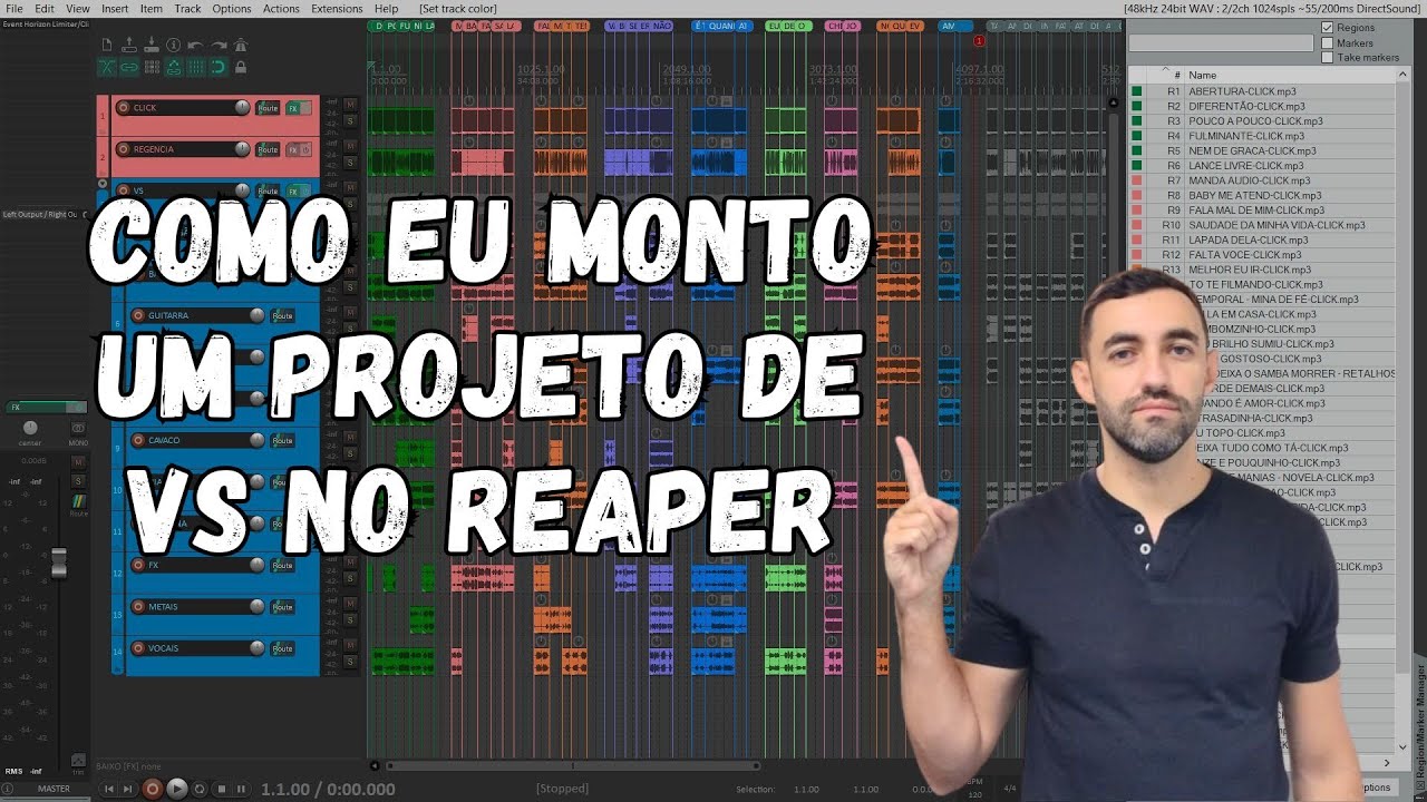 Como eu monto um Projeto de VS no Reaper