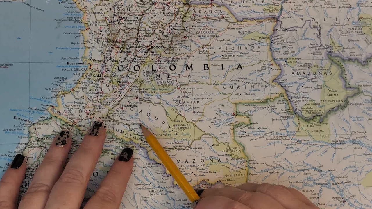 ASMR ~ Caquetá, Colombia History & Geography ~ Soft Spoken Map Tracing Google Earth