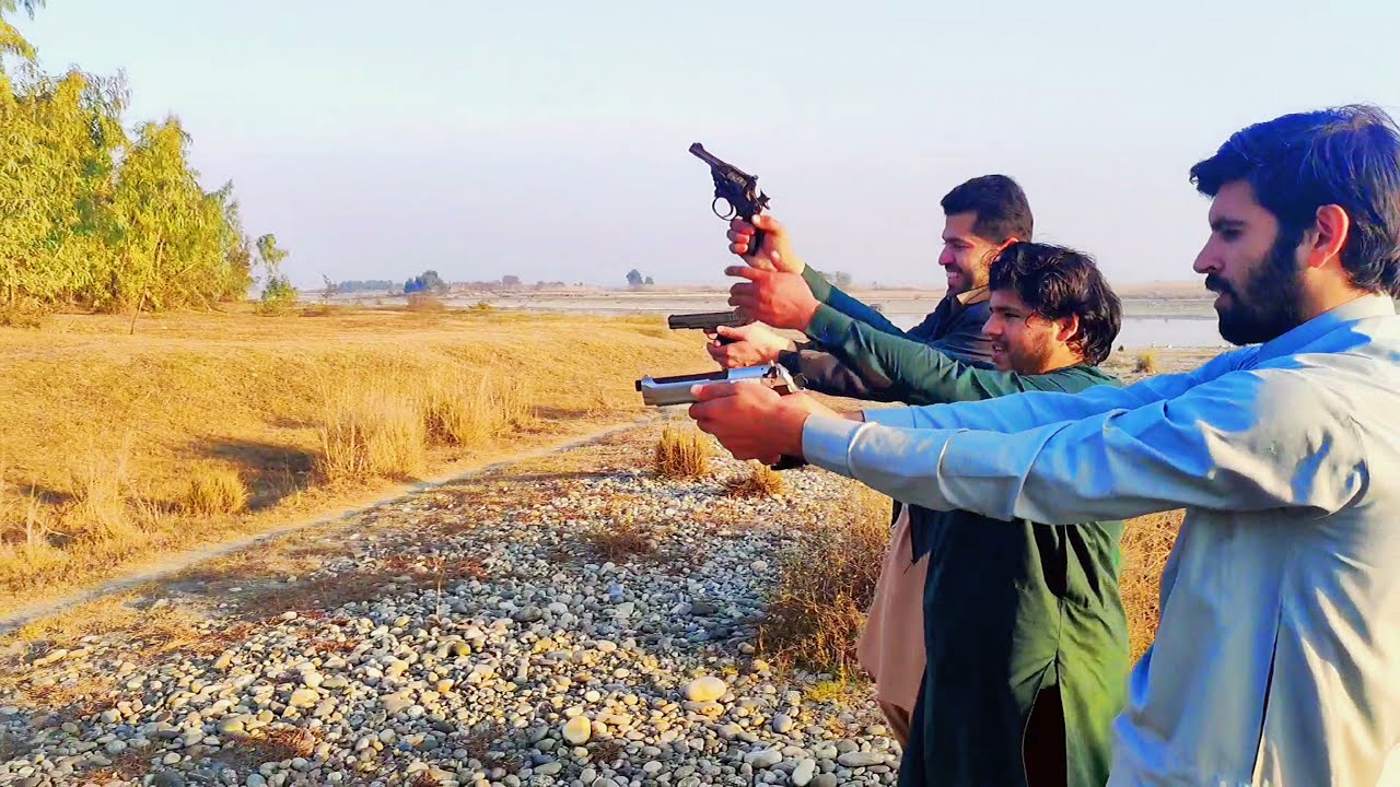 32 bore, Beretta 9mm and 30 bore pistol target shooting
