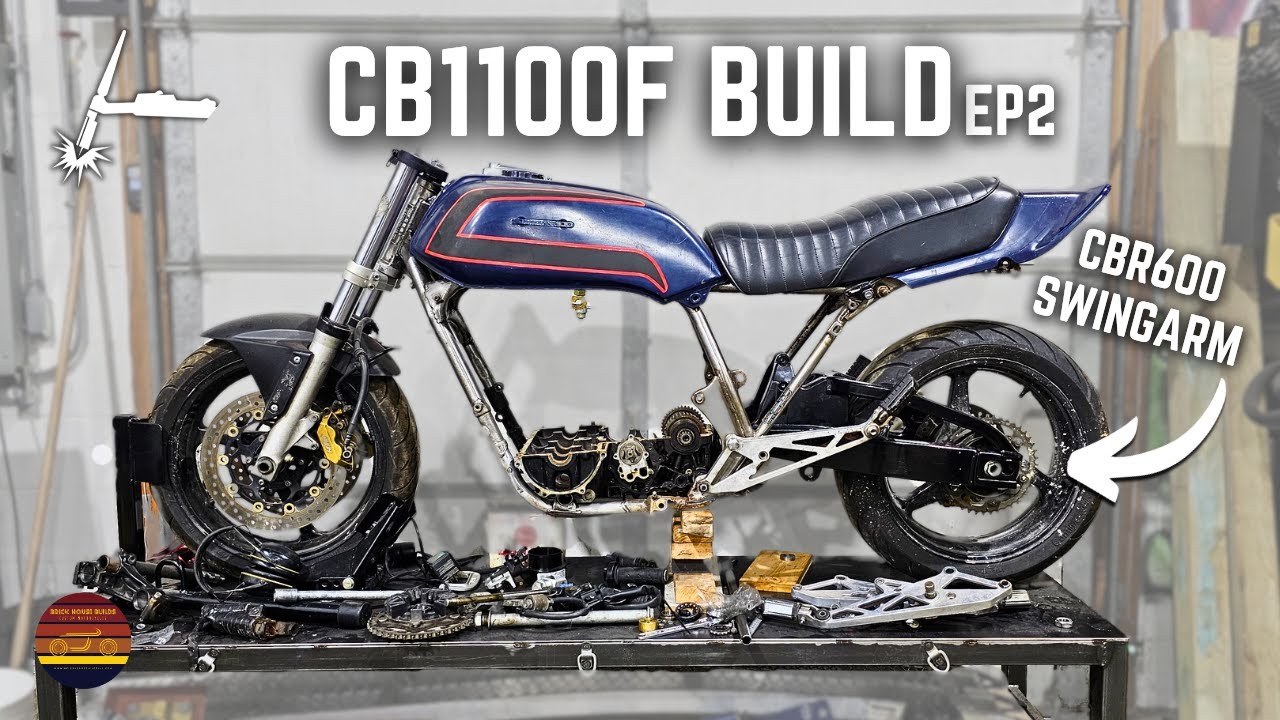 CB1100F Build EP2 - Mounting The CBR Swingarm!