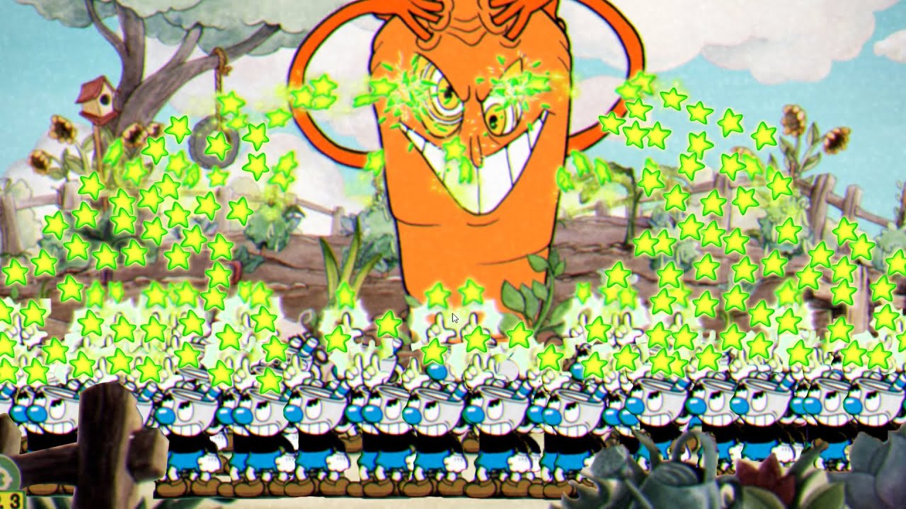 Cuphead - Mugman Duplicate Army VS All Bosses