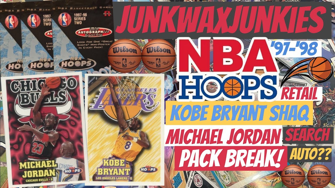 Распаковка коллекционных карточек Skybox NBA Hoops 1997/1998: Майкл Джордан, Коби Брайант, Шак, а...